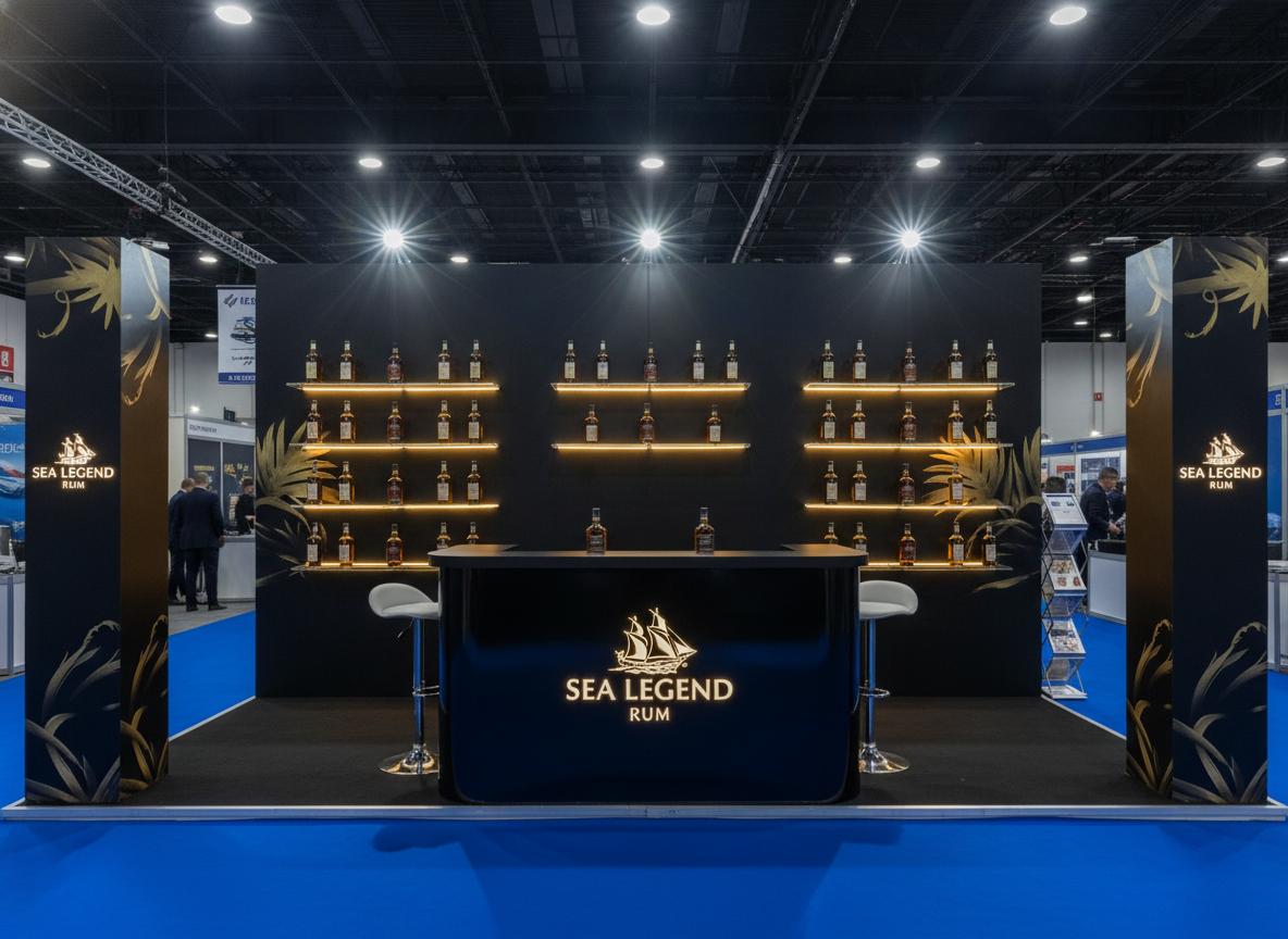 Stand personalizado fabricado por MMAE para ferias en República Dominicana